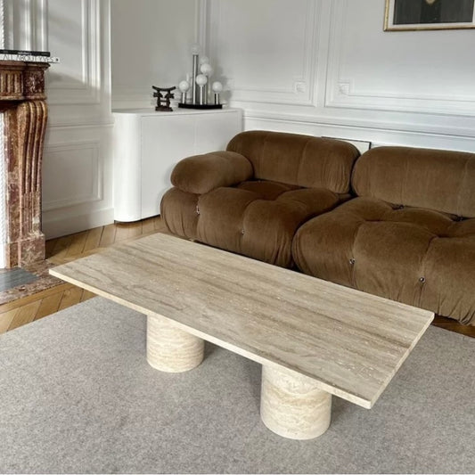 Table basse Rectangle travertin