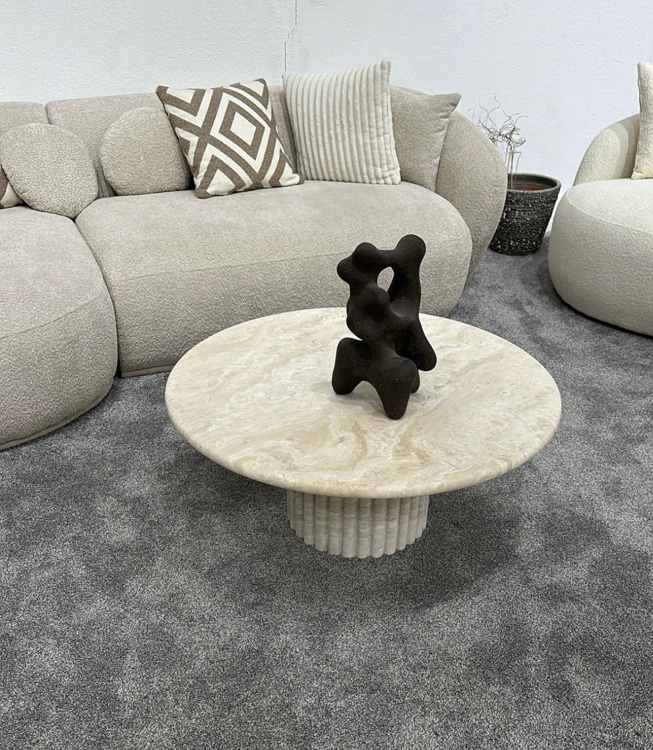 Table basse Ronde Travertin