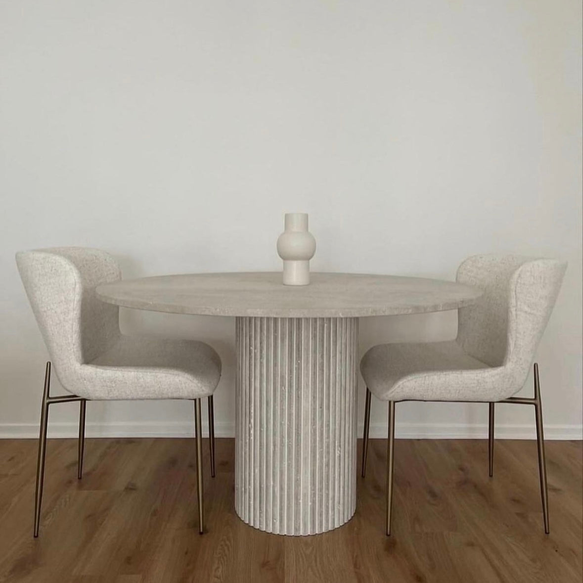 Table à manger ronde Travertin