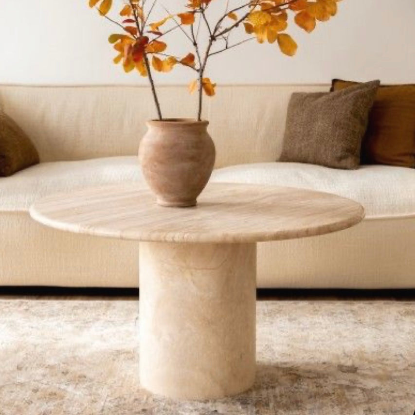 Table basse Ronde Travertin