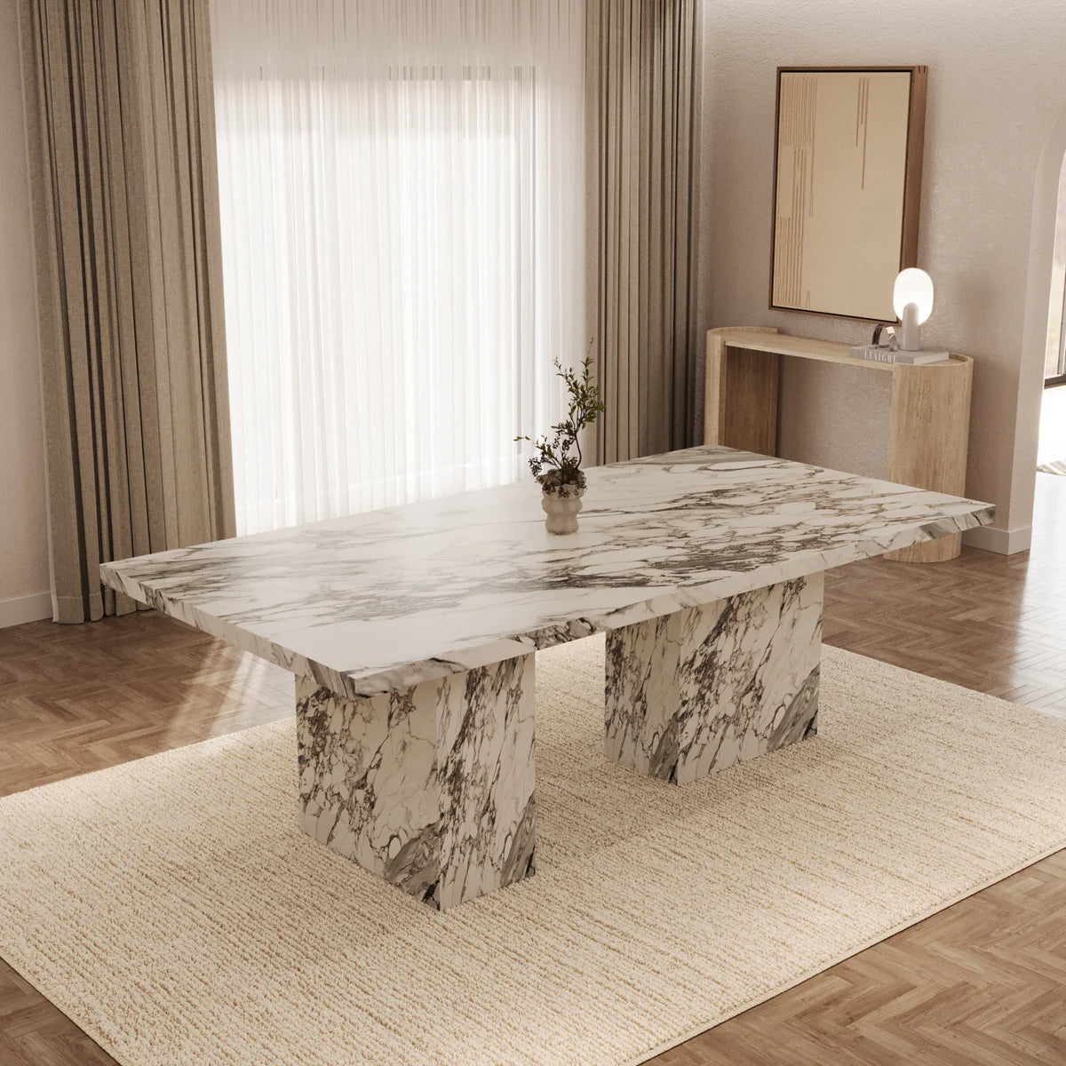 Table à manger rectangle Bloc Calacatta