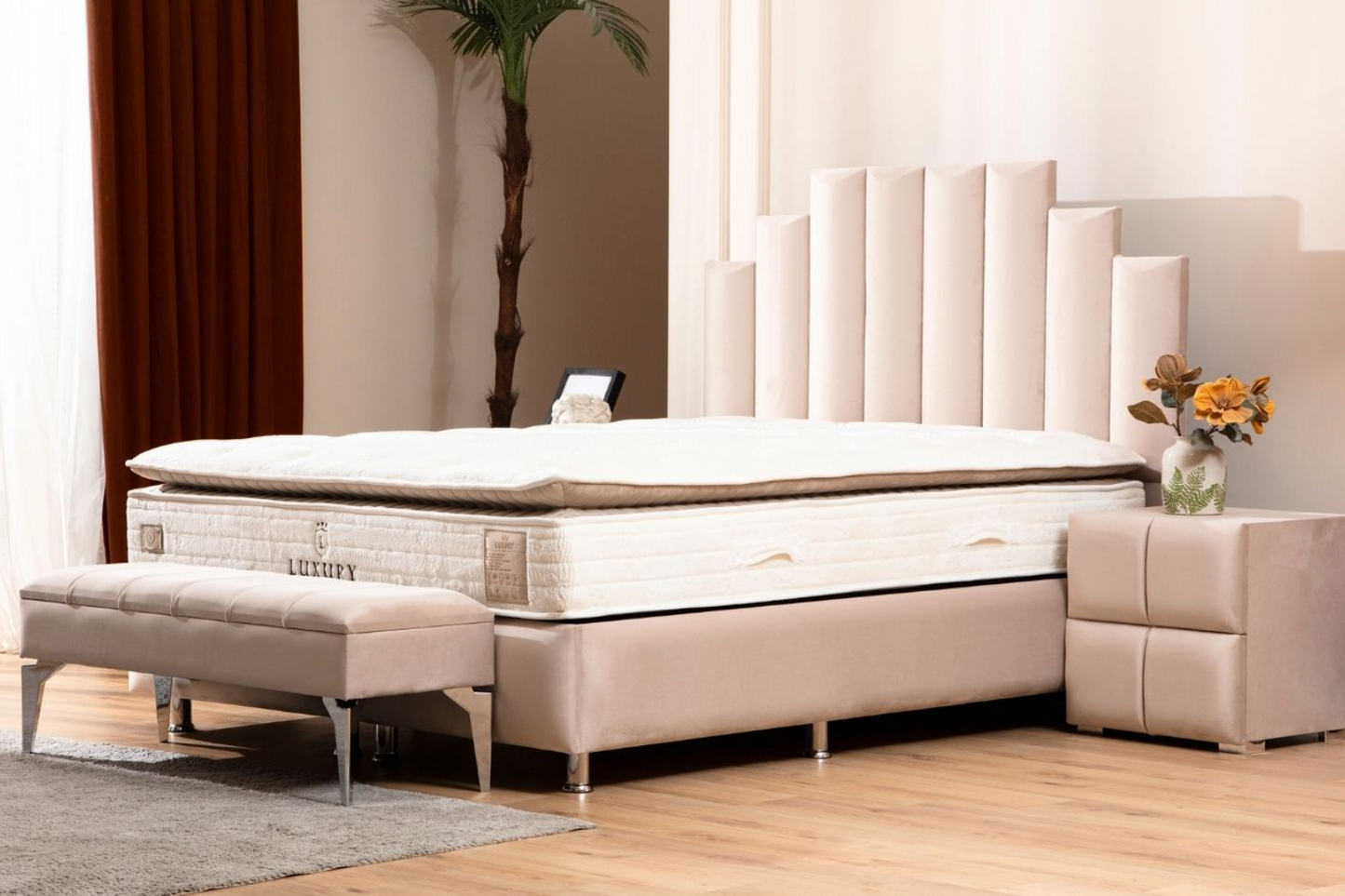 Lit Coffre NATURA Velours