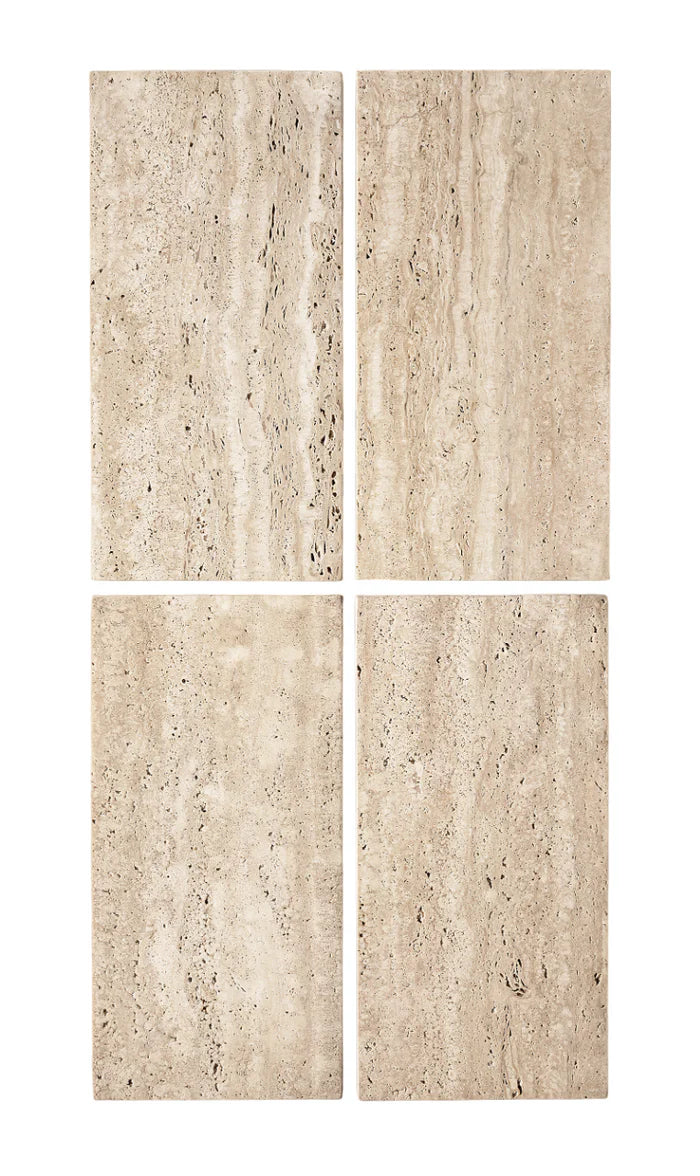 Table à manger rectangle Bloc Travertin