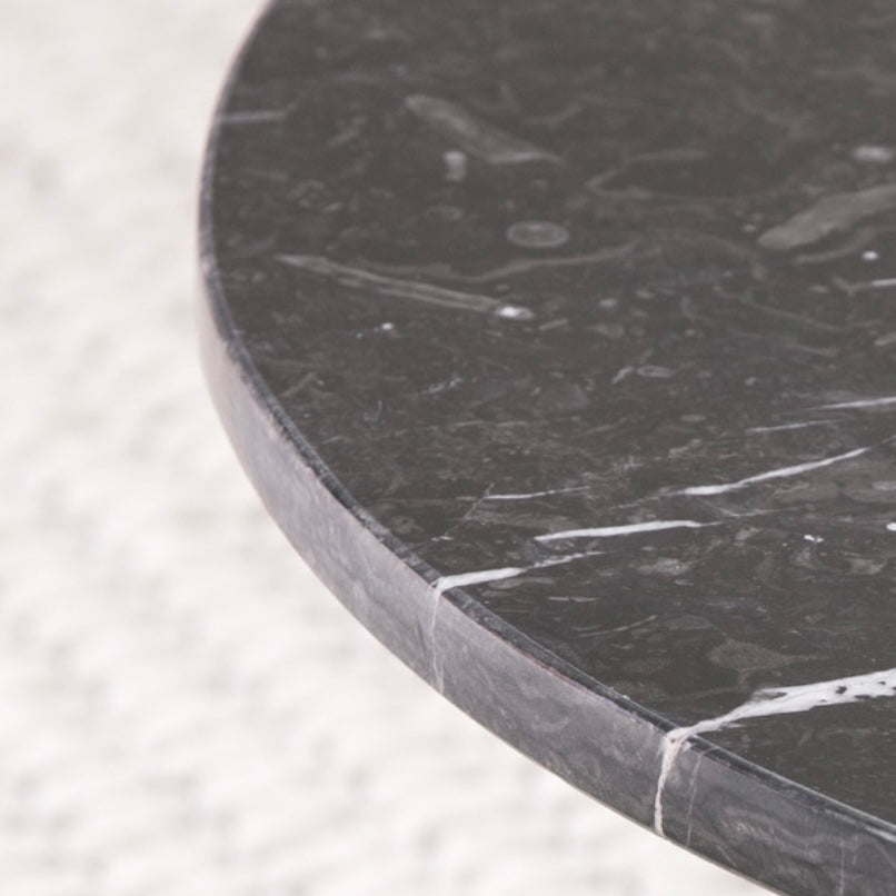 Table basse Ronde en marbre noir
