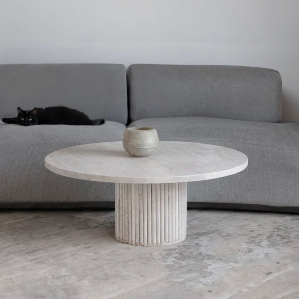 Table basse Ronde Travertin