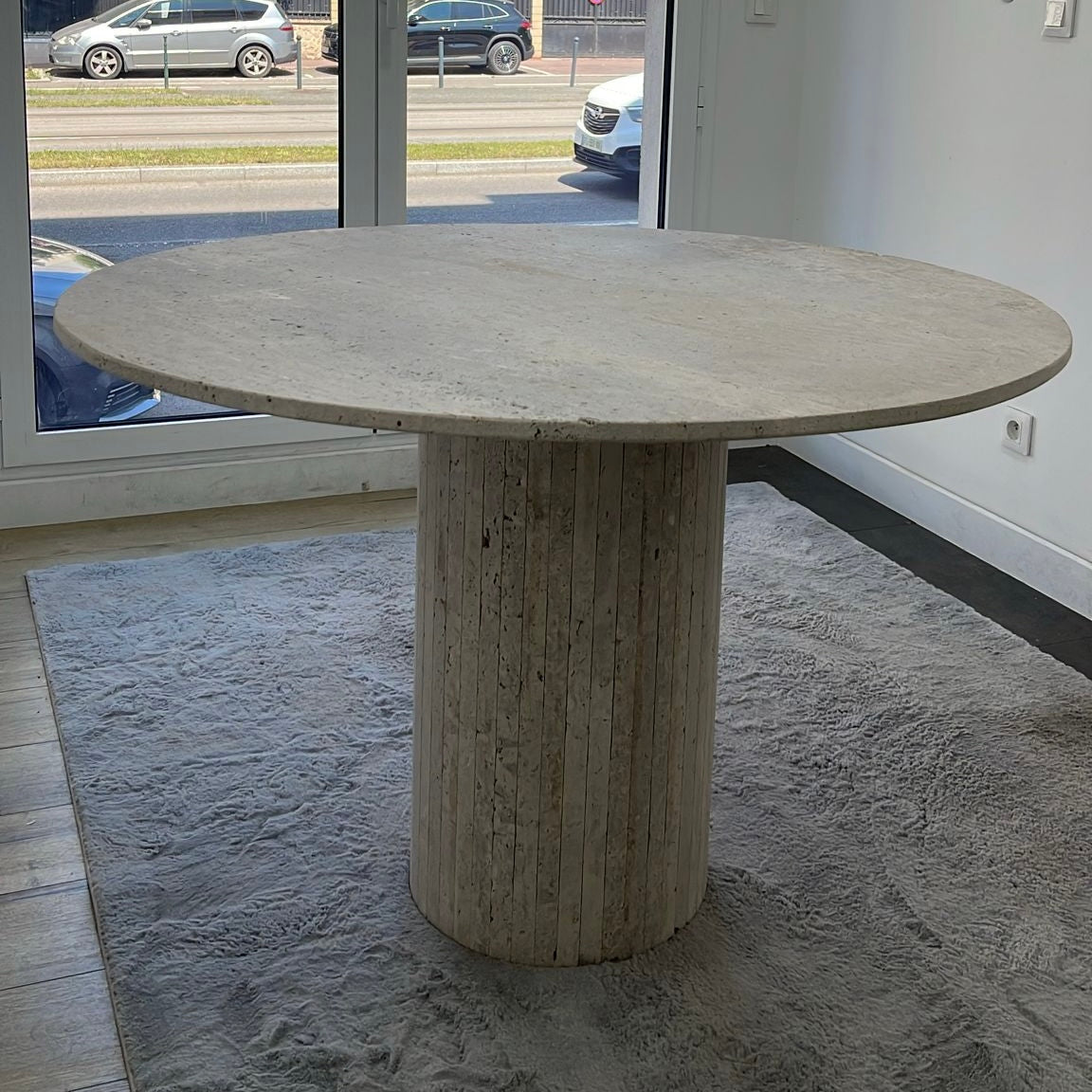 Table à manger ronde Travertin