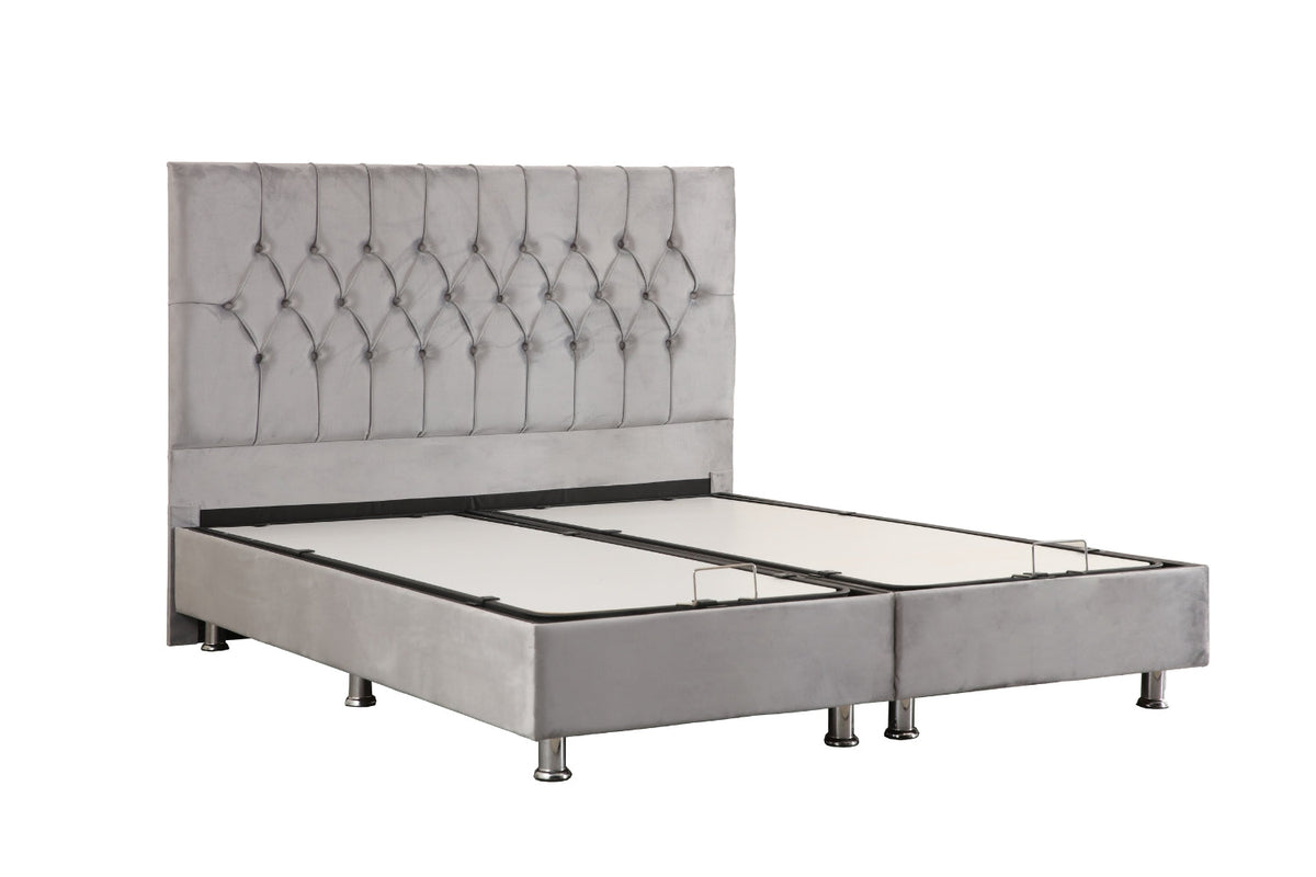 Lit coffre Hugo gris