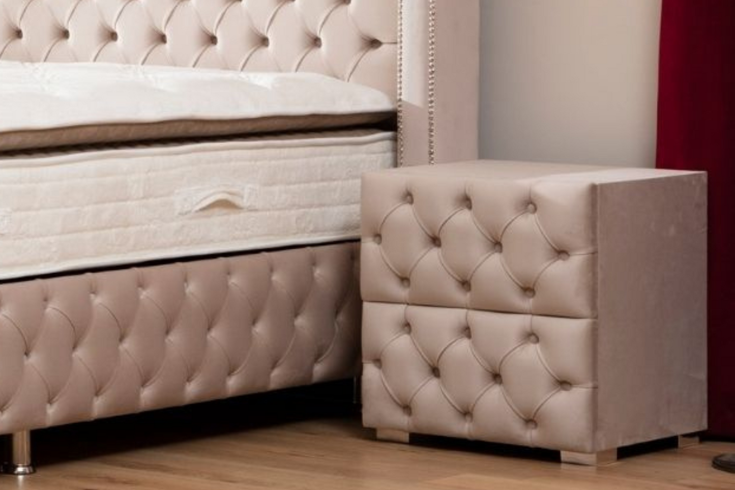 CHEVET CAPITONNÉ BEIGE