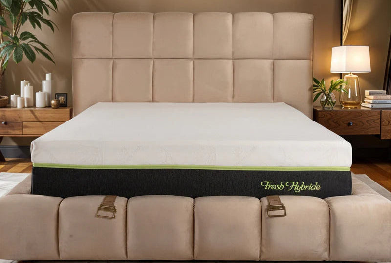 Matelas Fresh Hybride Aloe Vera Angels - 27 cm - Hybride - Confort 5 Zones