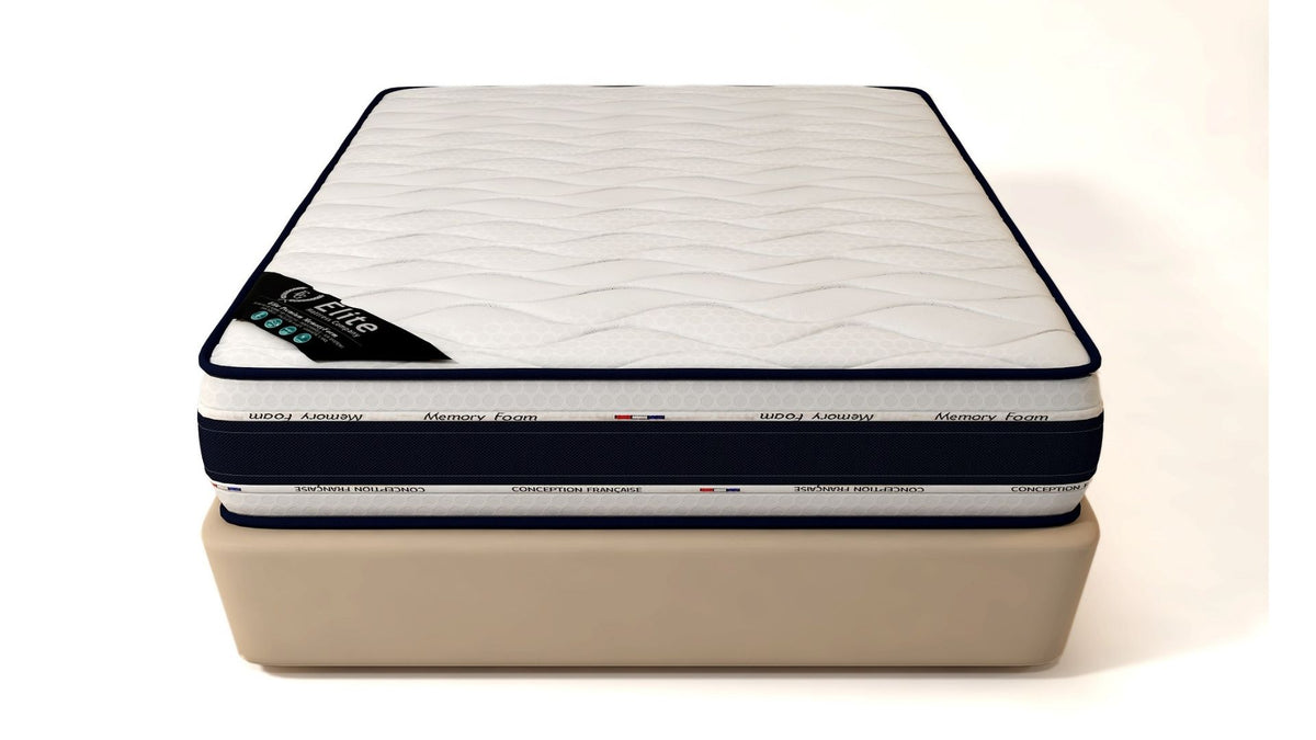 SOMMIER + MATELAS MEMORY 22CM D'ÉPAISSEUR