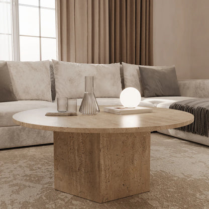 Table basse Ronde Travertin