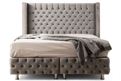 Lit Coffre CLOUTE Velours