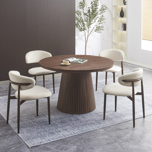 Table à manger RONDE EXTENSIBLE NOYE