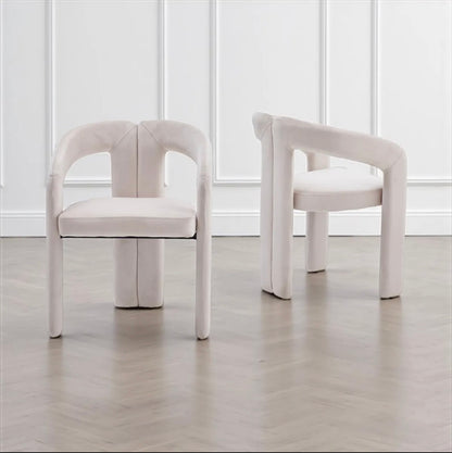 Chaise ONIXIA - velours beige