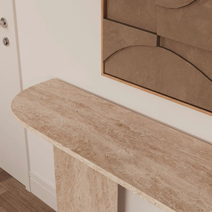 Console Ovale en travertin