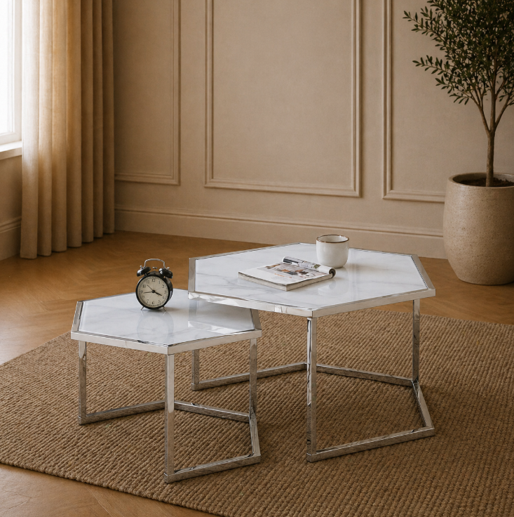 Table basse gigogne Hexagona