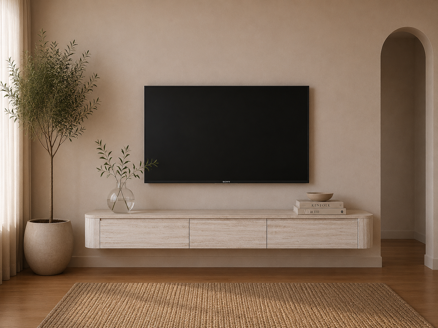 Meubles tv Lotus suspendu