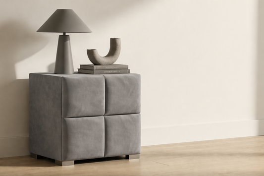 Table de chevet gris