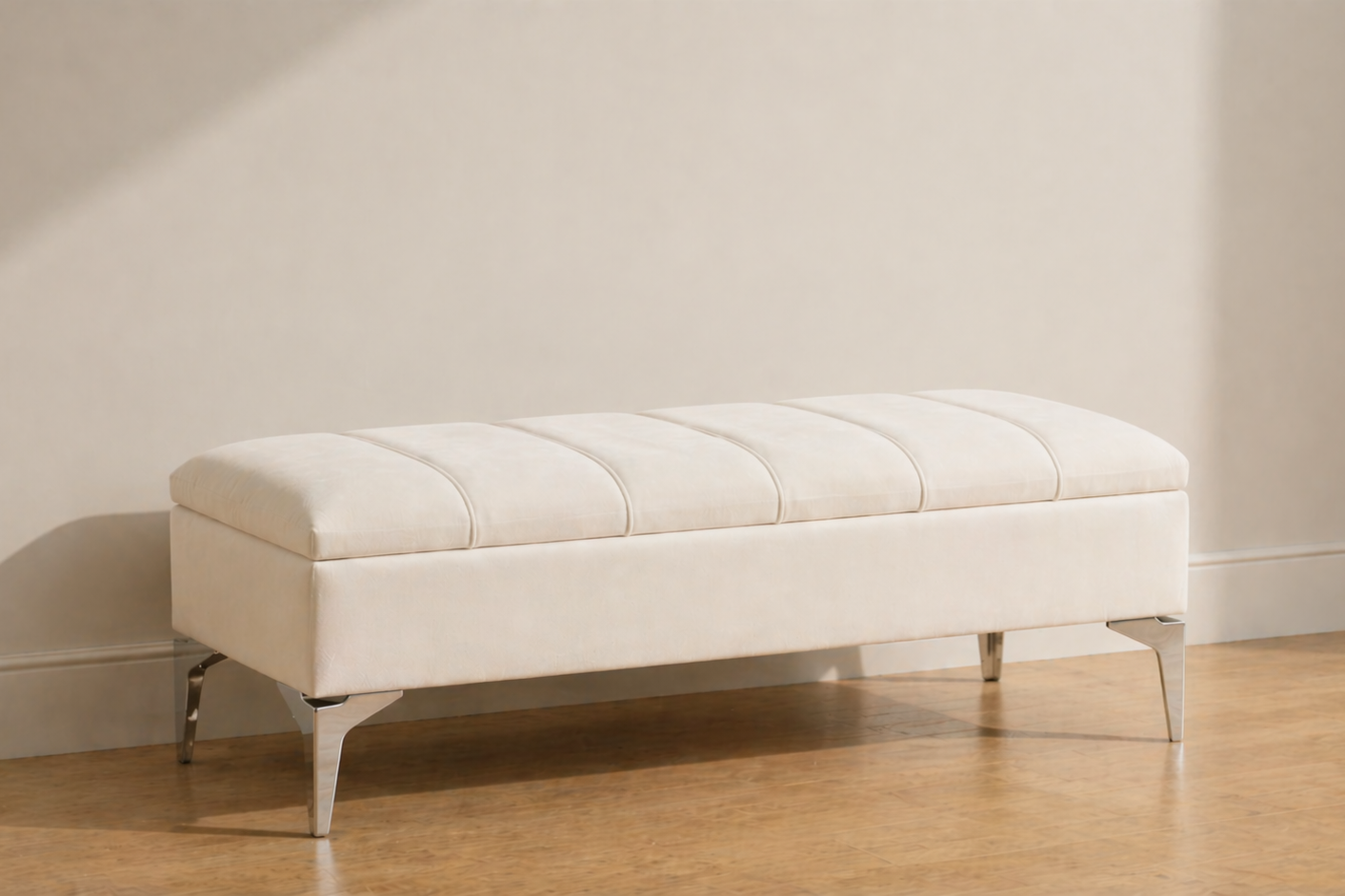 Banquette avec rangement écru