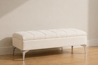 Banquette avec rangement écru
