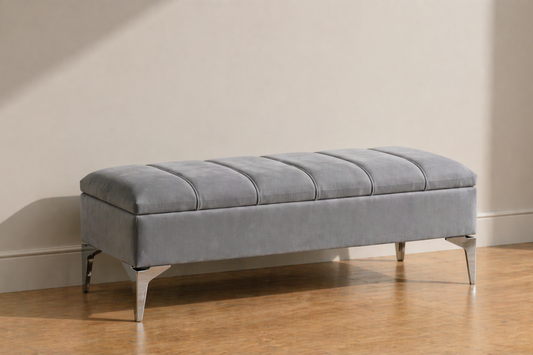 Banquette avec rangement gris