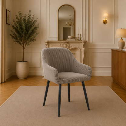 Chaise Peach côtelé