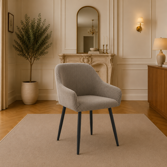 Chaise Peach côtelé