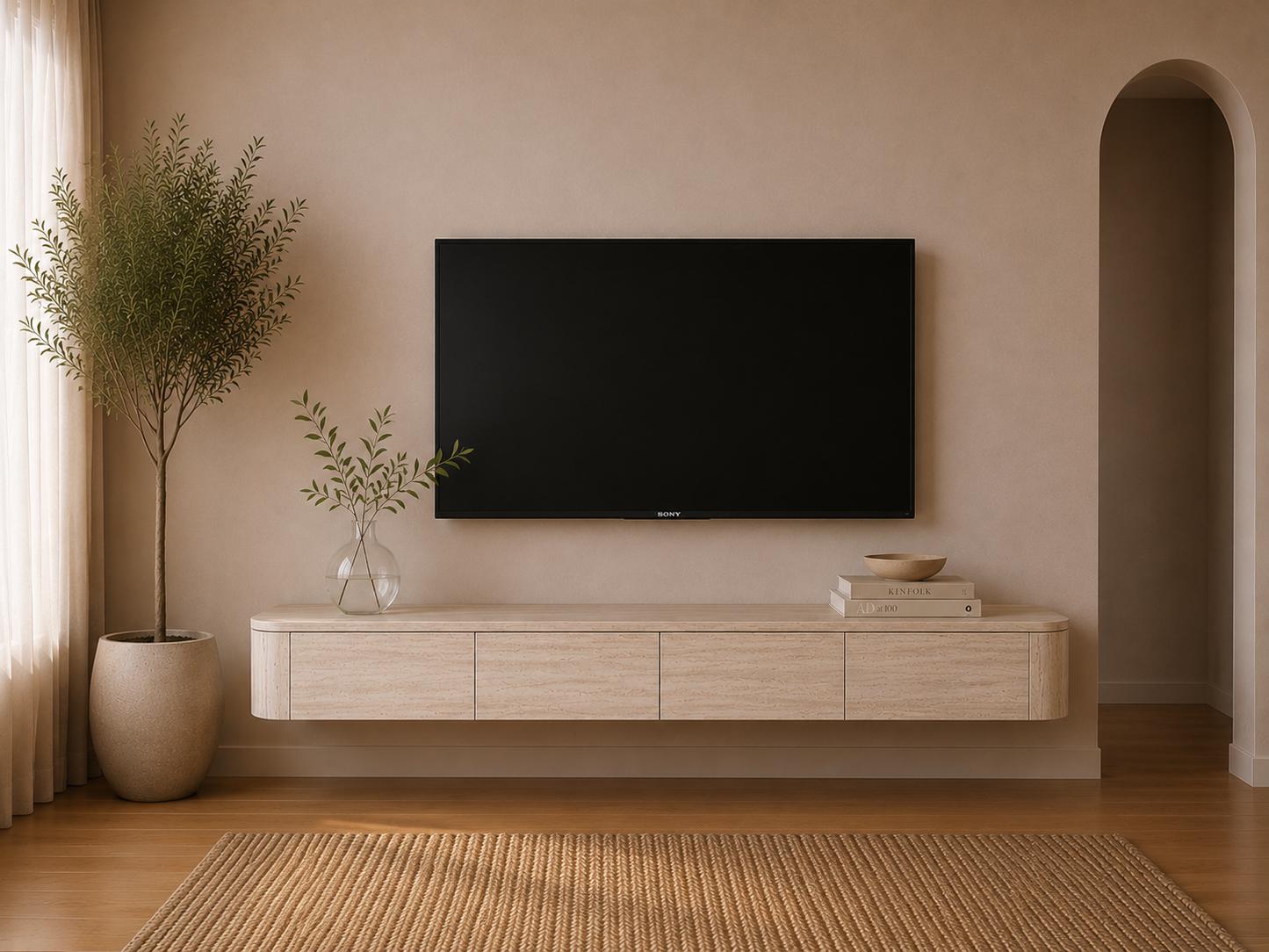 Meubles tv Lotus suspendu