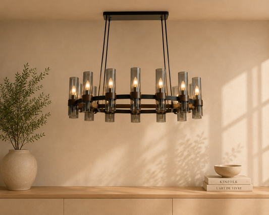 Luminaire Elena verre fumé