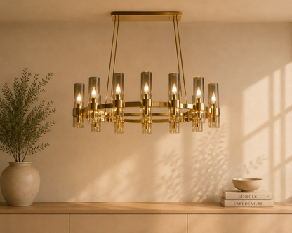 Luminaire Elena verre fumé