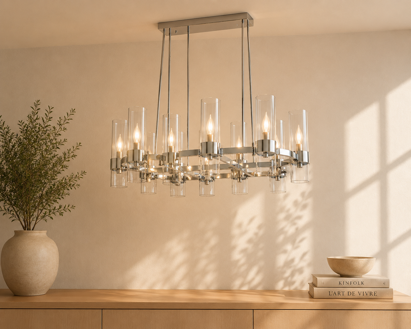 Luminaire Elena verre fumé
