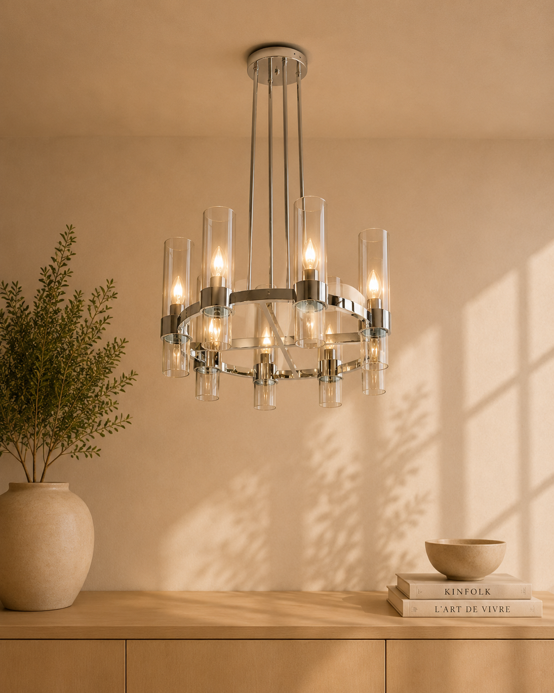 Luminaire Elena verre fumé