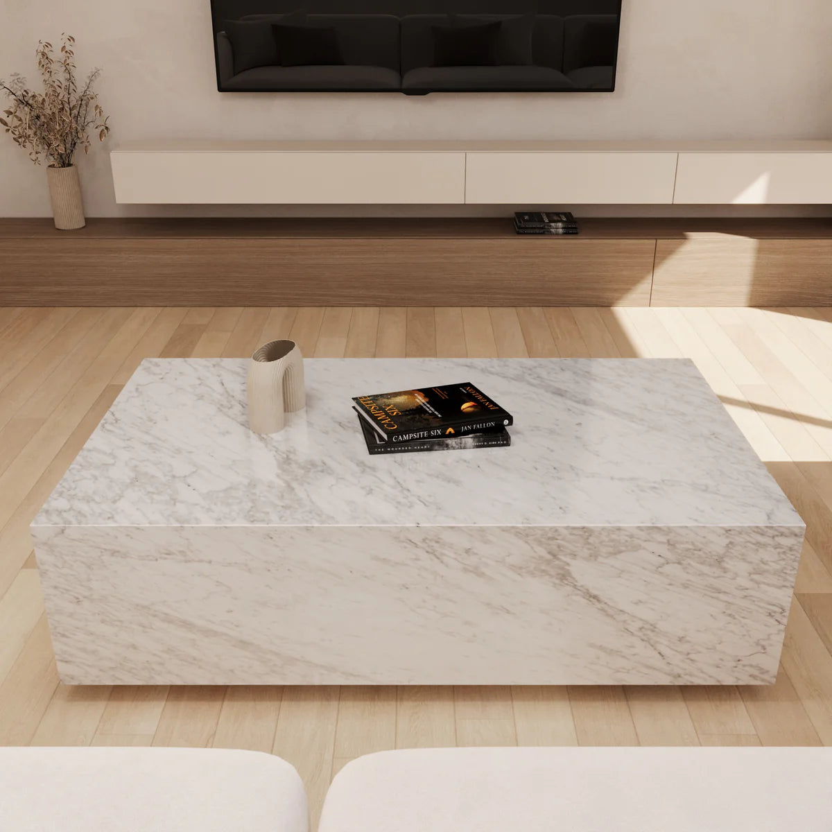 Table basse Bloc Marbre Carrare