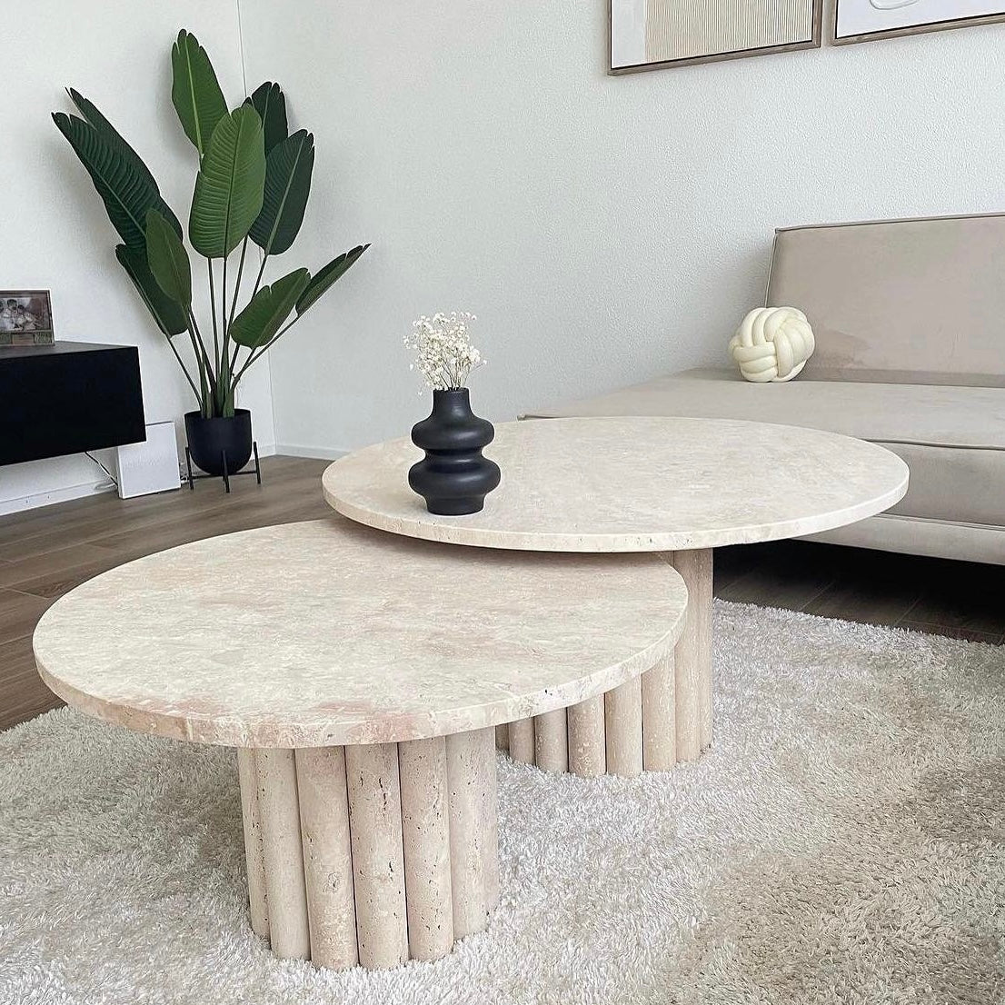 Table basse Gigogne travertin