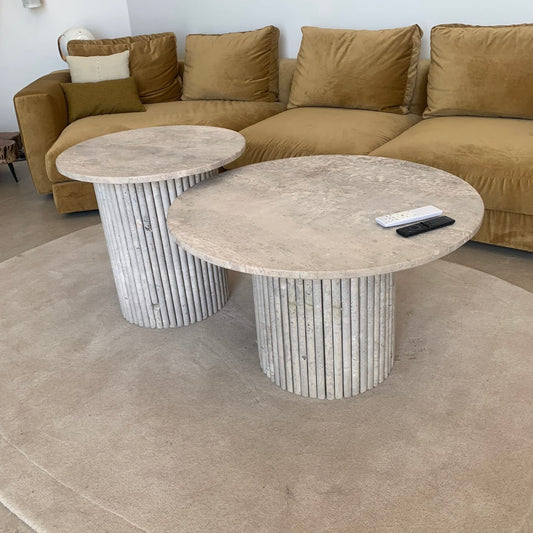 Table basse Gigogne travertin