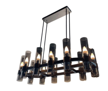 Luminaire Elena verre fumé