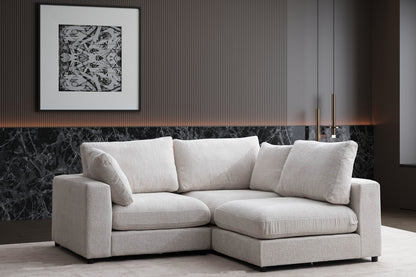 Canapé JULIA Modulable Chenille  3+1 Pouf