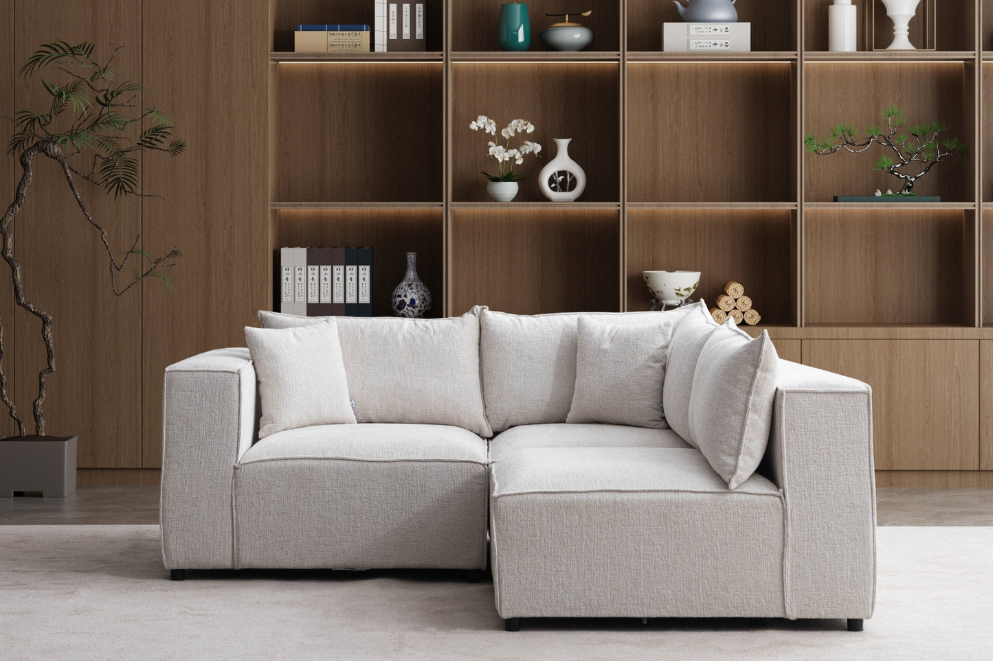 Canapé ELEGANCE Modulable Chenille  3+1 Pouf