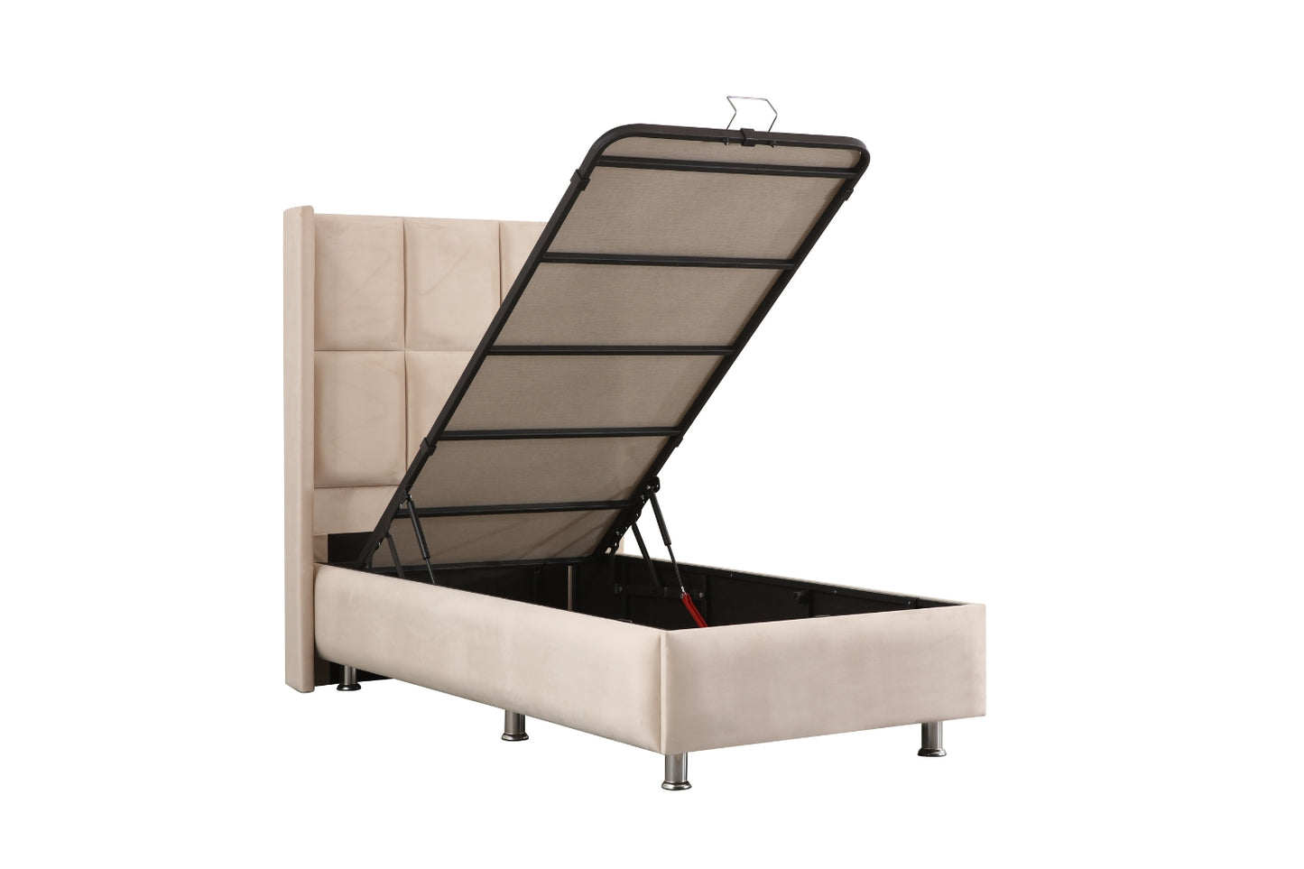 Lit Coffre RIO Velours 1 Place