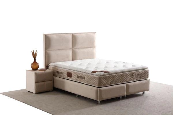Lit Coffre SYDNEY Velours Beige