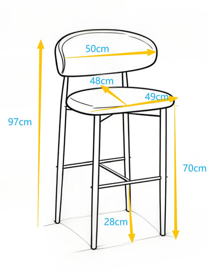 Chaise de bar Lucile