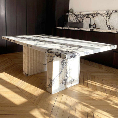 Table à manger rectangle Bloc Calacatta