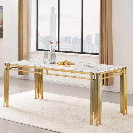 Table à manger flûte rectangle