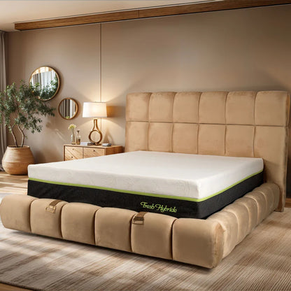 Matelas Fresh Hybride Aloe Vera Angels - 27 cm - Hybride - Confort 5 Zones