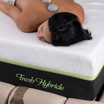 Matelas Fresh Hybride Aloe Vera Angels - 27 cm - Hybride - Confort 5 Zones