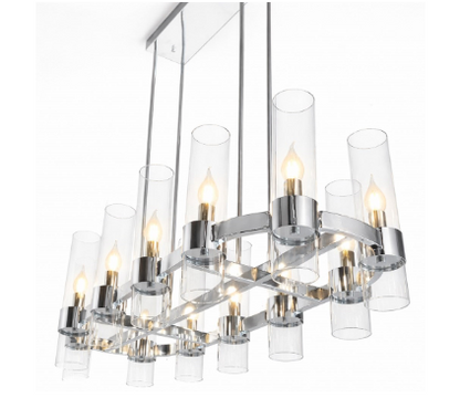 Luminaire Elena verre fumé