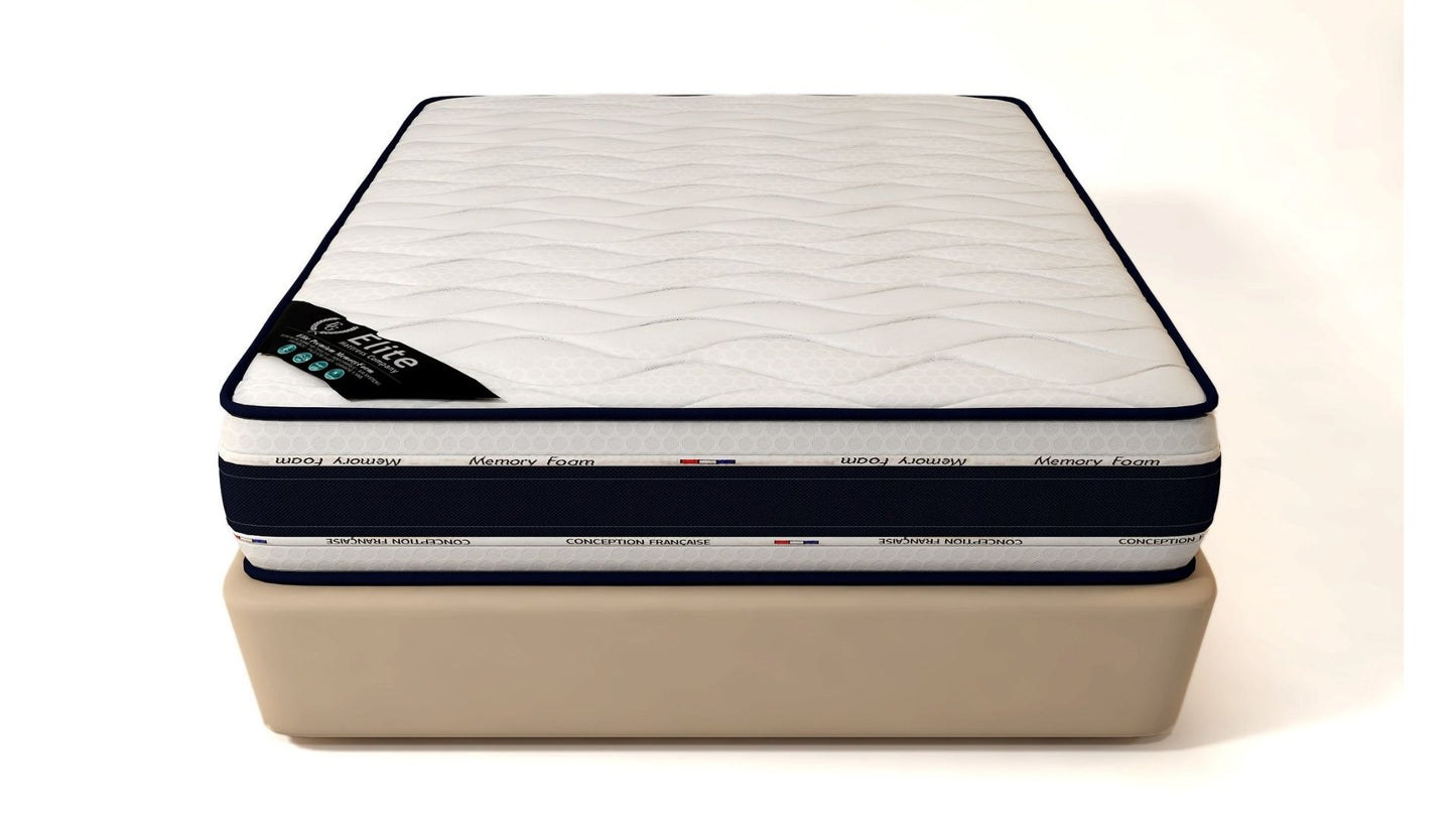 SOMMIER + MATELAS MEMORY 22CM D'ÉPAISSEUR